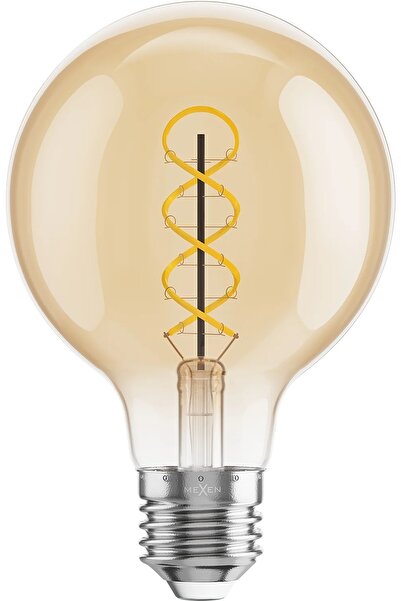 Mexen 3x bec LED E27 cu filament Edison, lumină caldă, 6W=40W, spirală Vintis