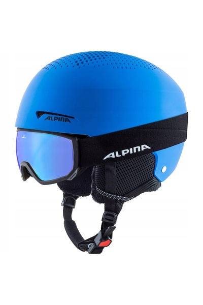 Alpina Cască de schi ZUPO SET 48-52 cm Albastru Mat + ochelari Scarabeo jr