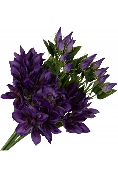 NO BRAND 12X CLEMATIS RAMURĂ VIOLETĂ DR PURPLE FLORI ARTIFICIALE