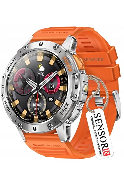 SENSORR Smartwatch Ceas bărbătesc LANTERNĂ Măsurare tensiune Apeluri Rezisten...