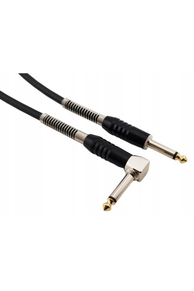 NO BRAND Cablu instrumental JACK 6,3 mm cotit 5 m 0,23mm Black Red's Music GC025