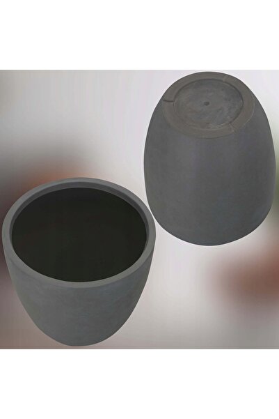 NO BRAND Ghiveci din ceramică fibră, pentru living și grădină, gri închis, as...