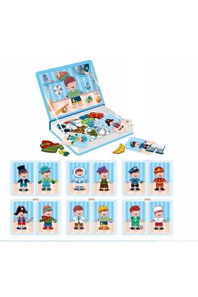 Norimpex Set de puzzle-uri educative magnetice tip carte pentru îmbrăcat, în ...