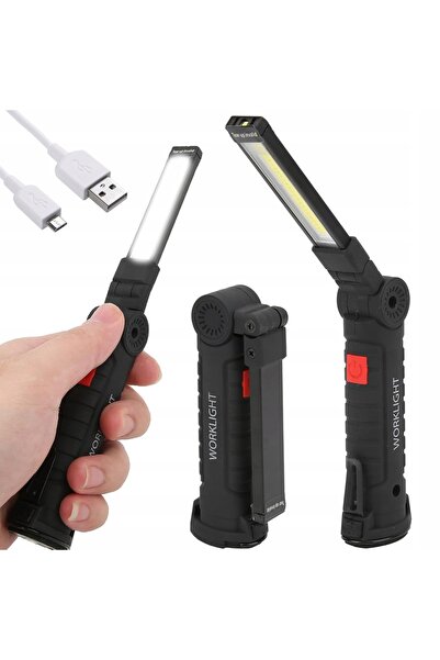 NO BRAND Lampă de lucru COB, lanternă, magnetică, USB, 5 în 1