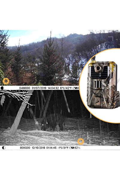 SunTek Cameră foto capcană pentru animale sălbatice LTE FULLHD IR 30MP 4K cu ...