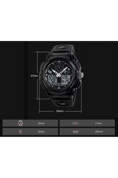 Skmei Ceas de mână bărbătesc skm.112701a.mn, ceas sport electronic multifuncț...