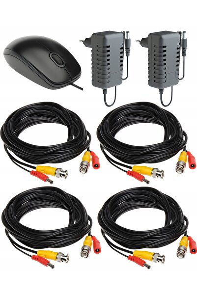NO BRAND Kit de supraveghere FORCE 4x Cameră AHD 8MPx 4K, Hard disk 1TB, Vizu...