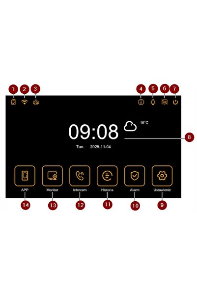 Virone Sonerie video monocromă 7 " 4MPX 2K Gateway Aplicație pentru sonerie v...