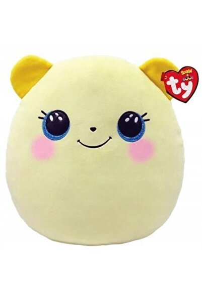 NO BRAND Păpușă-pernă ursuleț galben Buttercup Squishy Ty – 30x22 cm