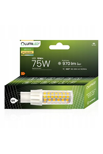 NO BRAND 4x Bec LED G9 CAPSULĂ 10W = 75W 970lm 3000K Cald 360 °   LUMILED