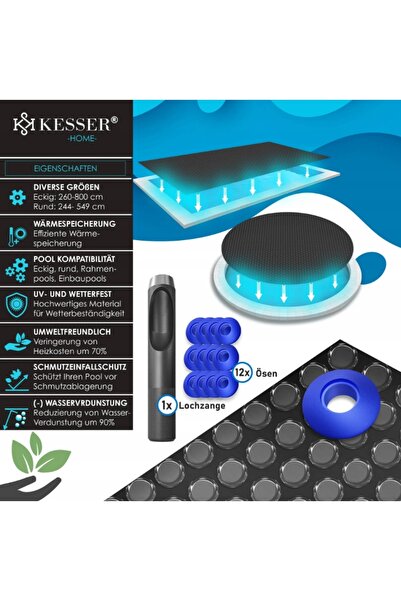 NO BRAND Folie solară pentru piscină KESSER 260x160 CM NEGRU