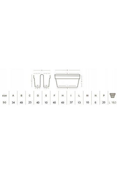 NO BRAND Jardinieră elegantă de balcon, cu două fețe, gri bej uni, BE-UP 50x3...