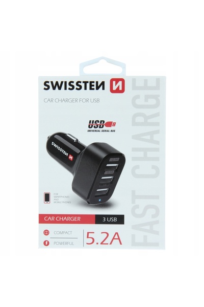 NO BRAND Încărcător auto rapid cu 3 porturi USB