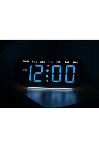 NO BRAND Ceas deșteptător LED albastru cer JVD SB8035.4, termometru, iluminar...