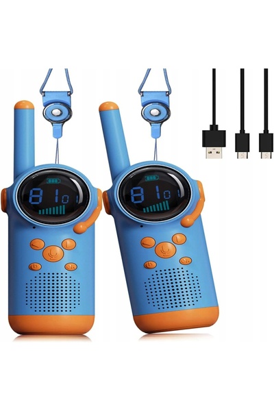 NO BRAND Walkie-talkie pentru copii, cu 2 lanterne LCD – cadou pentru copil