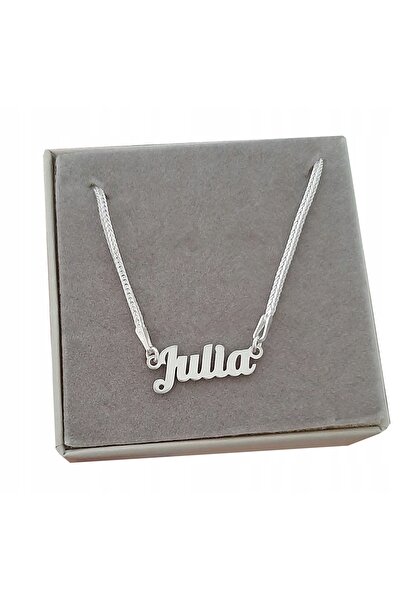 NO BRAND Colier cu numele JULIA, stil celebritate, argint 925