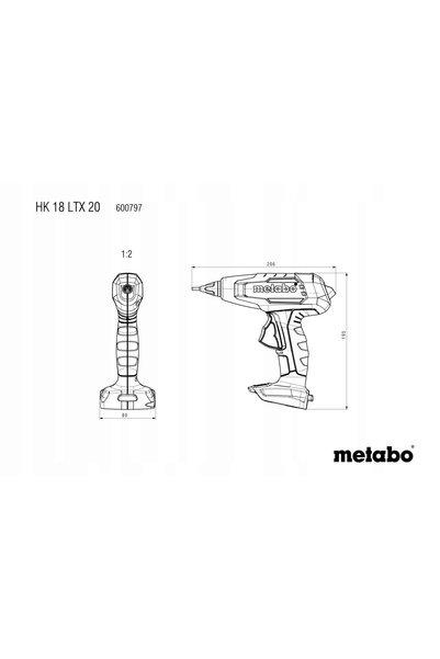 Metabo Pistol de lipit cu silicon fierbinte HK 18 LTX 20 + metaBOX 600797840