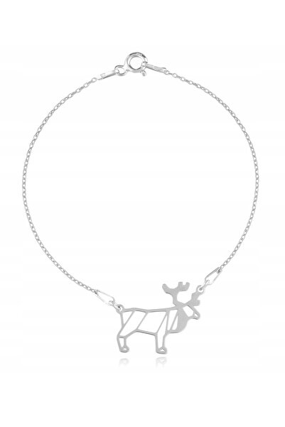 NO BRAND Brățară RENIFER ELK origami argint 925