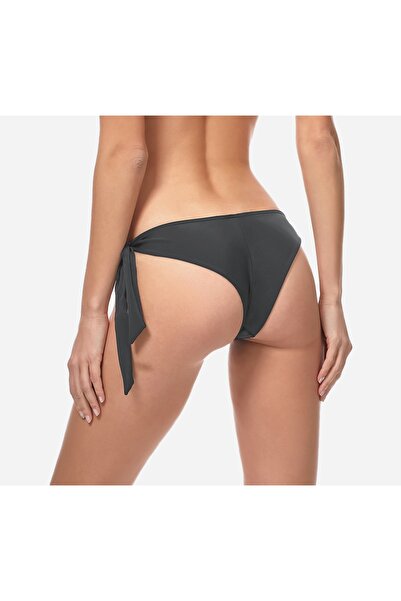 NO BRAND Slip de baie cu talie înaltă, stil Merry Brief-3, gri, mărimea 40