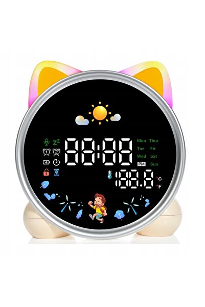 Beline MajesticLine Ceas Deșteptător LED pentru Copii cu Urechi de Pisică, 2 ...