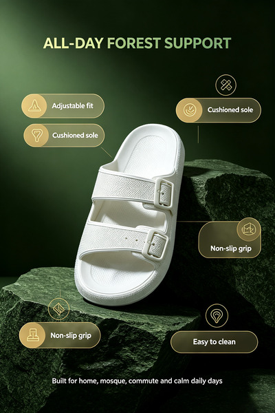 Al Masheel Store Saudi Locally Made EVA Platform Slide Sandals, Adjustable Do...