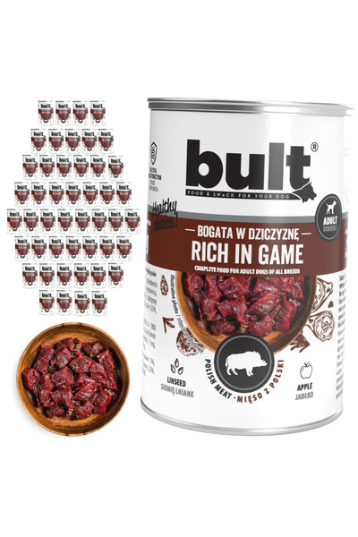 Bult Hrană umedă completă pentru câini, bogată în carne de vânătoare, conserv...