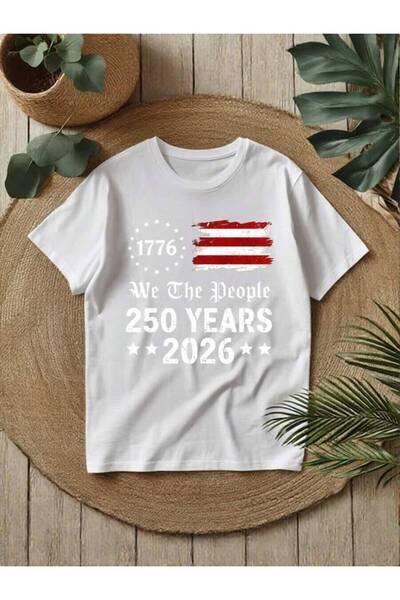 25W Women's 250th Anniversary 2026 'We The People' Crew Neck Pullover T-Shirt...