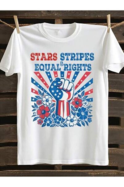 k222 Stars Stripes And Equal Rights 4th July Patriotic Activist Novelty Aweso...