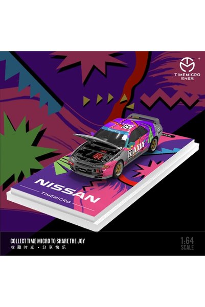 Timemicro 1:64 Nissan Gtr R32 Axia # 22 Livery - Silver