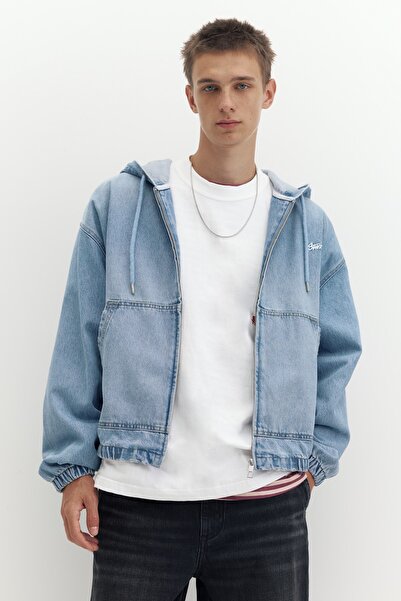 Pull & Bear STWD fermuarlı kapüşonlu mont