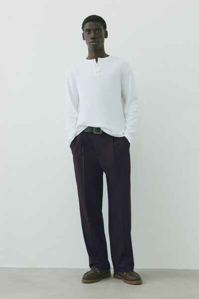 Pull & Bear Geniş paça tailored fit pantolon