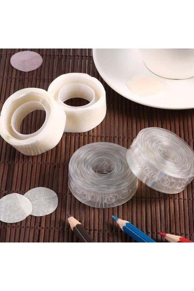 Yongsheng 4- Piece Balloon Arch Garland Decorating Strip Dot Kit For Balloon Decoration， 2 Rolls Balloon Tape Strips with 2 Rolls Balloon Glue Points Stickers