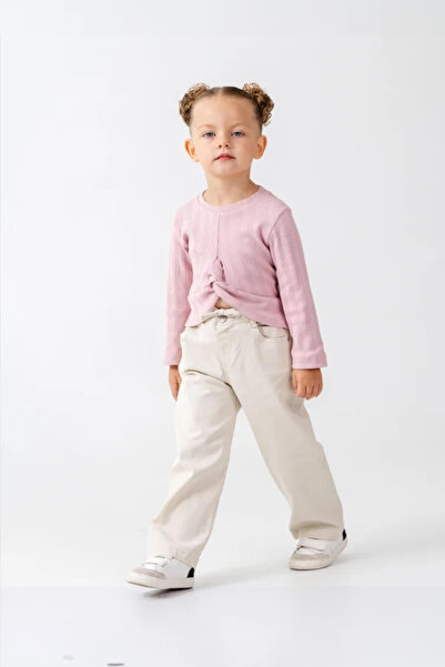 NOBLEKIDS Girl's Jacquard Knitted Fabric Sweatshirt Pink