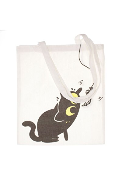 ButicCochet Geantă tote din bumbac, dimensiune 34x39 cm, Buticcochet, Bej - G...