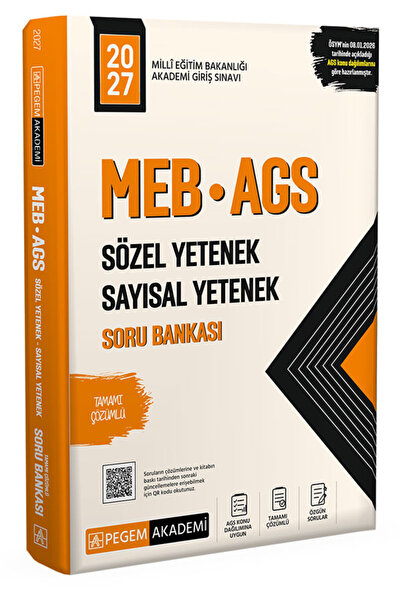 Pegem Akademi Yayıncılık 2027 MEB AGS Soru Bankası Tamamı Çözümlü Sözel Yetenek Sayısal Yetenek