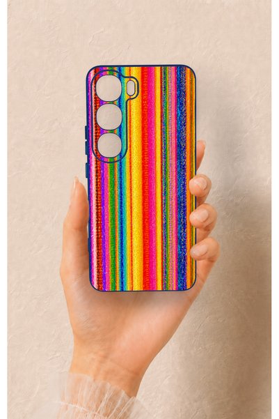 Vip Case Vivo V40 Lite 5g Compatible Colorful Patterned Silicone Case
