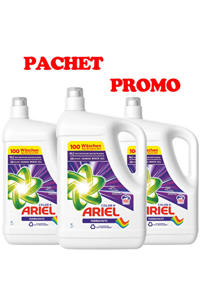 Ariel Professional 3 x Detergent lichid de rufe Color+, 100 de spălări, 5L