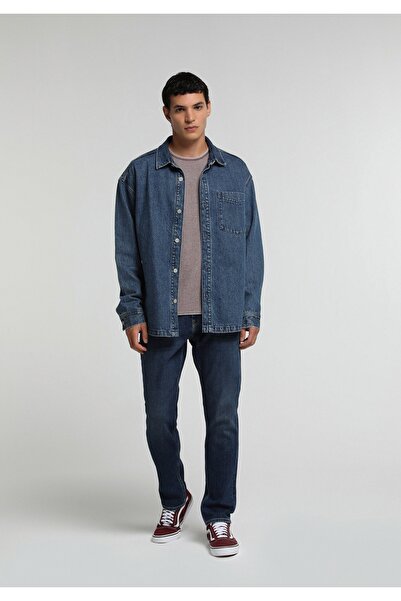 Colin's Slim Tapered Fit Mid Waist Narrow Leg Men's Dark Indigo Denim Jean Tr...