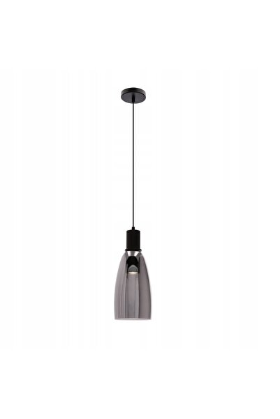 NO BRAND Lampă pendul ZWIS UDIN CANDELLUX NEGRU + Abajur fumuriu GU10 31-26927