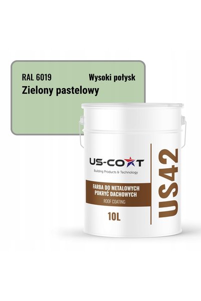 NO BRAND Vopsea pentru acoperișuri metalice din oțel zincat, verde cristal RA...