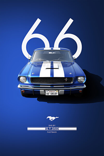 Emesa Art 1968 Shelby GT350 Fastback Metal Wall Art