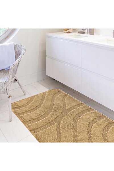 NO BRAND Covorașe de baie cu decupaj Symphony D.Beige Set 50 cm x 80 cm și 4 ...