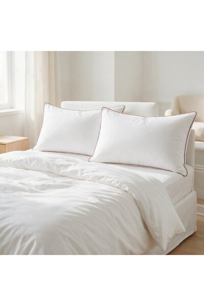 Binna Soft Eco Biyeli Yastık 50x70 cm 600 gr Boncuk Silikon Elyaf Dolgulu - Somon
