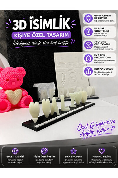 KİŞİYE ÖZEL ÇİFT TARAFLI İSİMLİK/İSİMLİ DEKORATİF HEDİYE/SEVGİLİYE EŞE ARKADAŞA ÖZEL