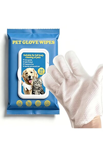 Generic Brand DDLPOCKET Pet Glove Wipes for Dogs & Cats, 20 Count – Lick-Safe...