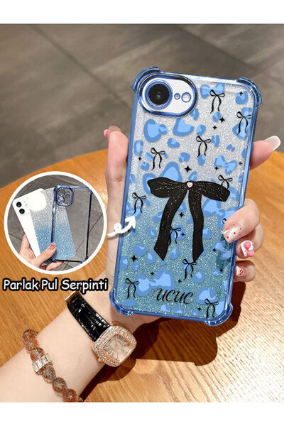 ucuc iPhone 16E/17E Compatible Transparent Four-Corner Silicone Coated Glossy...