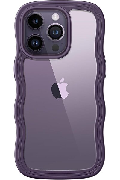 UrbanX URBANNX Wavy Case for iPhone 14 Pro, Deep Purple | Cute Wavy Design, S...
