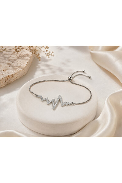 G Sport POLO Stone-Encrusted Zircon Heartbeat Detailed Elevator Bracelet (Fit...