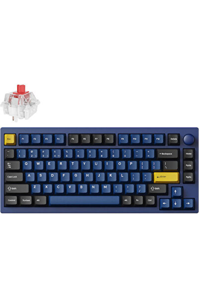 Keychron Lemokey P1 QMK/VIA P1P-O1 Μηχανικό Πληκτρολόγιο Gaming 75% με διακόπ...