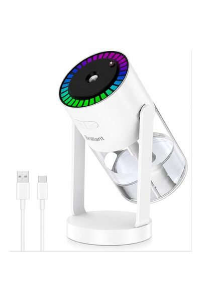 Generic Brand 2-in-1 USB Powered Desk Humidifier with RGB Ambient Light, 280m...